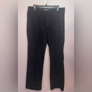 Black Eddie Bauer Wide Leg Velvet Pants Womens size 10‎